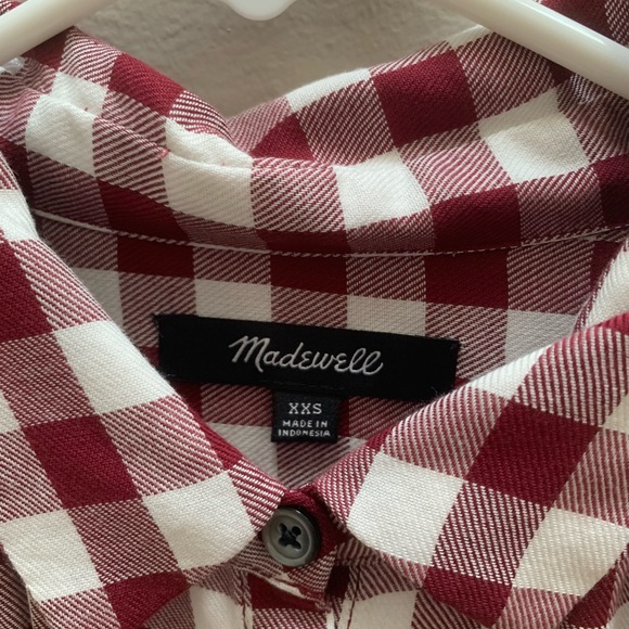 Madewell Shirred Button-Up Shirt XXS - Picture 3 of 3